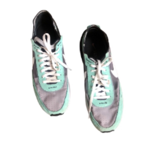Nike Other - Nike mint green gray suede nylon sneakers men’s Sz 13